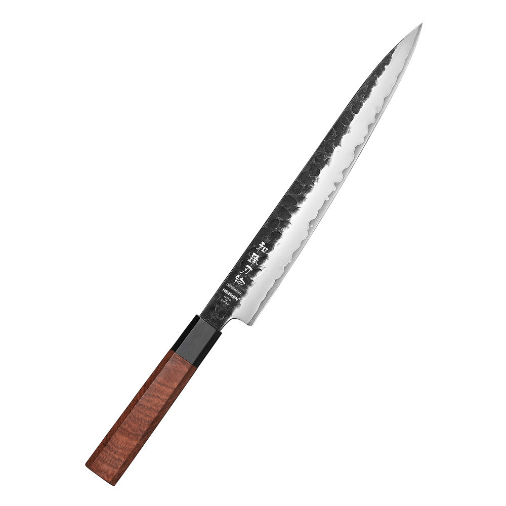 Octagonal Wa-Handle, Red Wood And Buffalo Horn