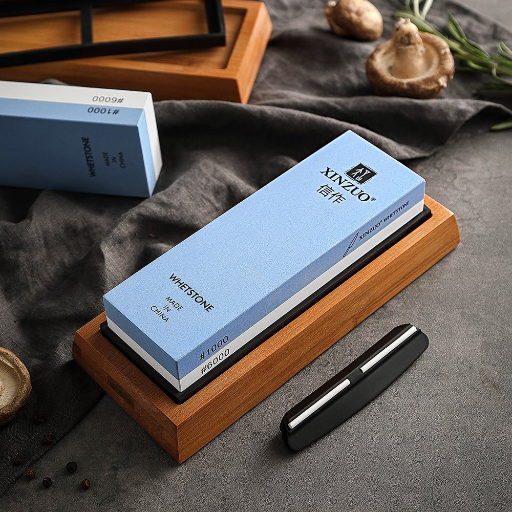1000/6000 Whetstone with Bamboo Base - Xinzuo Australia