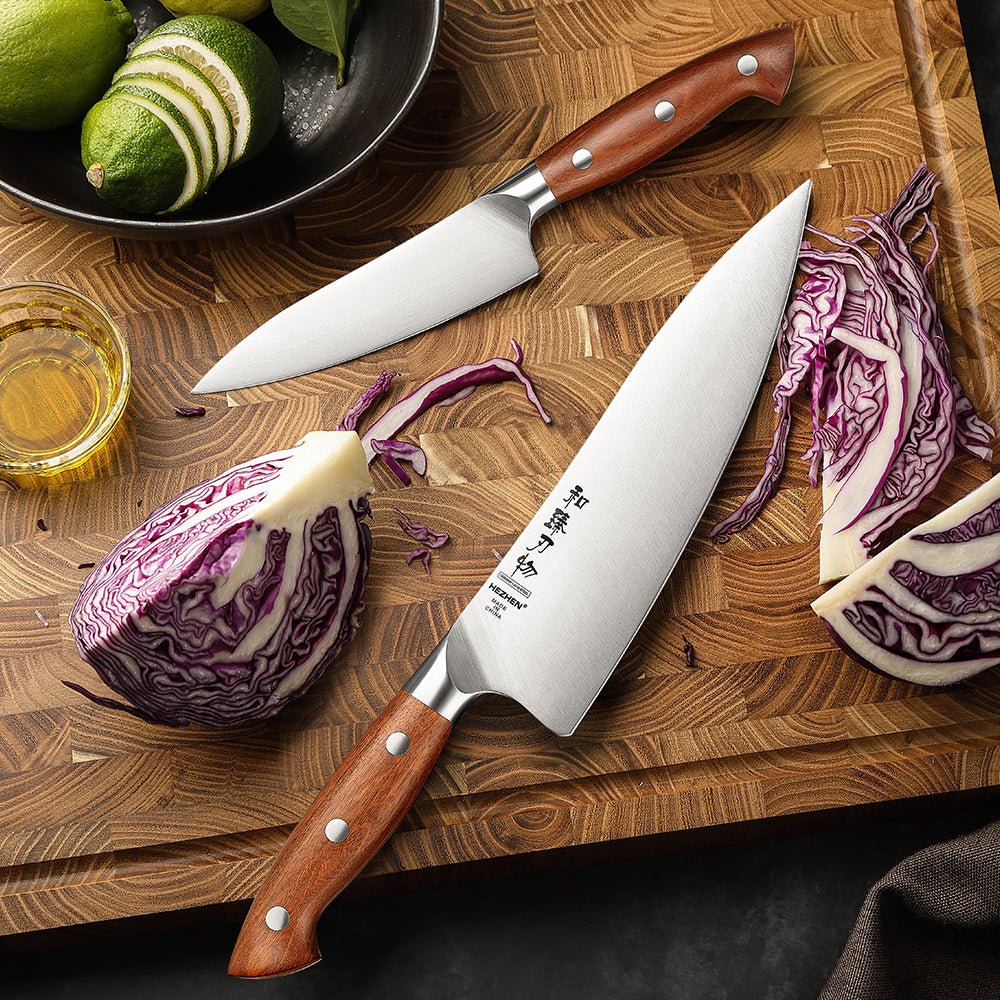 Two knives. Most of the prep.