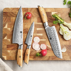 3 - Piece Knife Set (8" Chef + 7" Santoku + 5" Utility) B37 - Xinzuo Australia