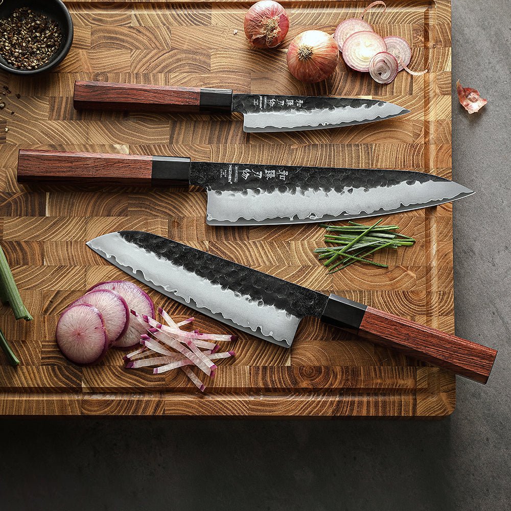 Three knives. One matched kitchen.