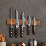 HEZHEN 40cm Acacia Magnetic Knife Holder / Strip