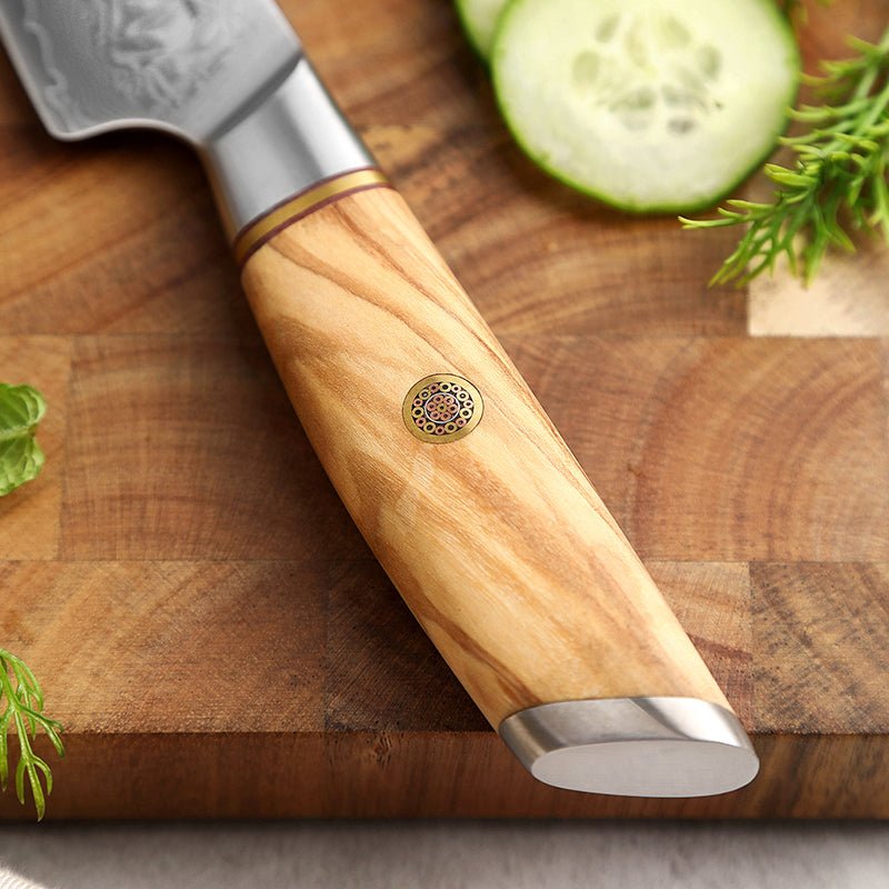Olive Wood, Full Tang, Copper Rivets