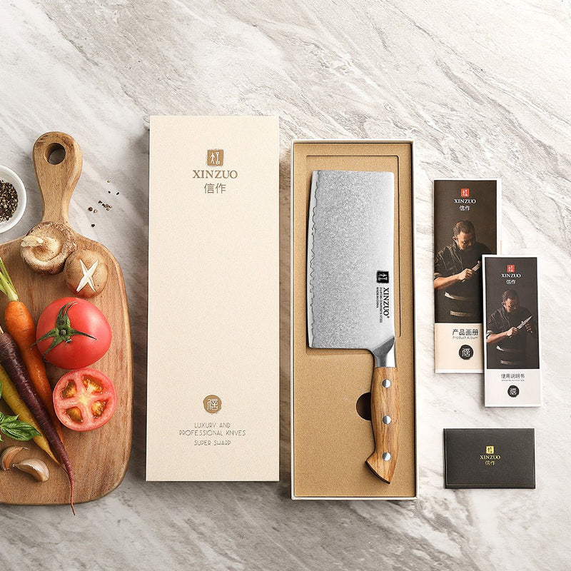 7" Chinese Cleaver - Pin Series (X02O) - Xinzuo Australia