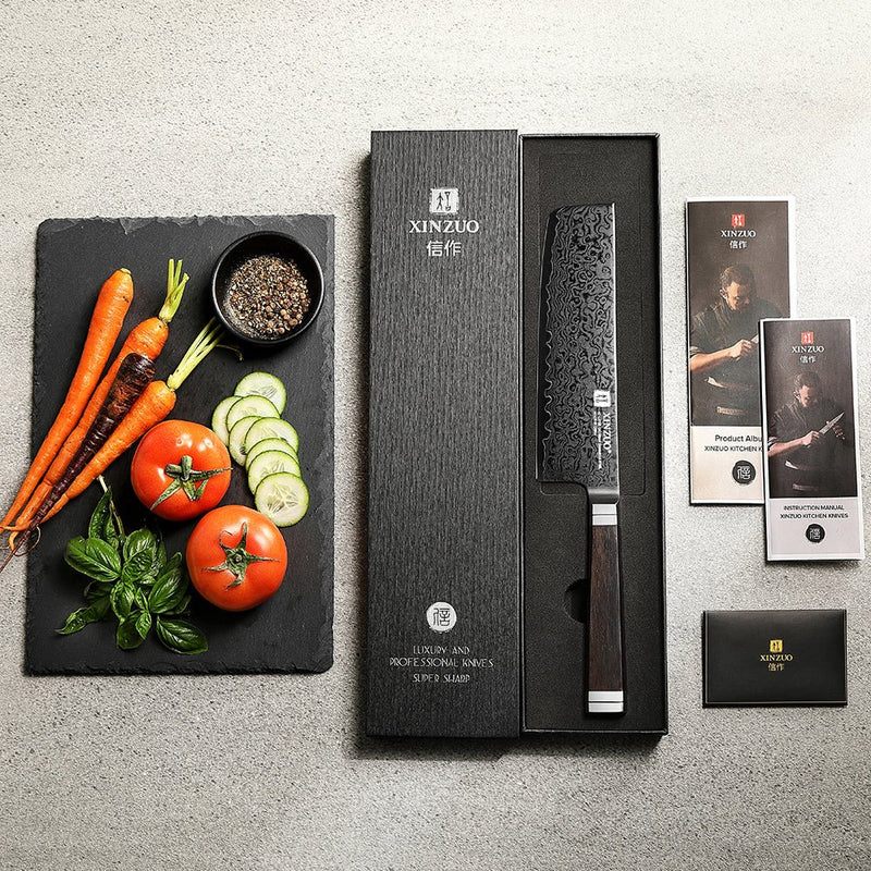 7" Nakiri Knife - Ji Series (X08) - Xinzuo Australia