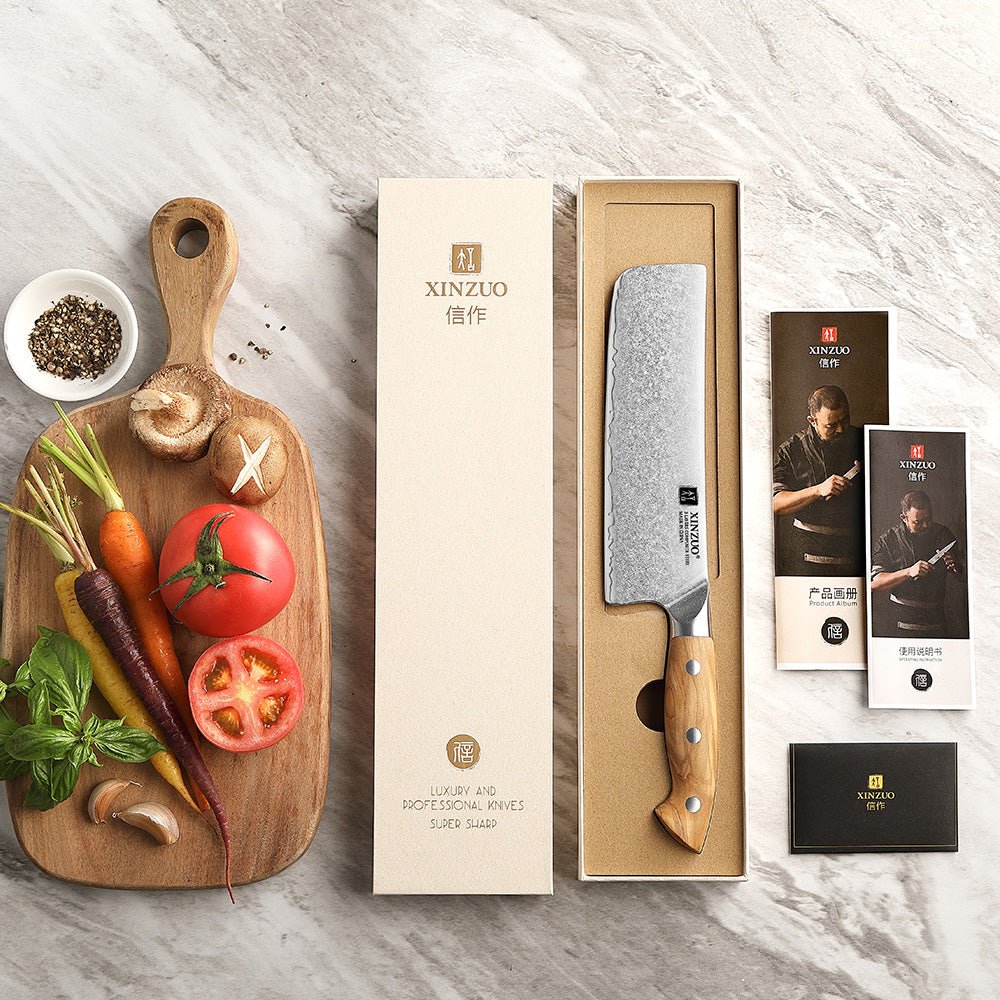 7" Nakiri Knife - Pin Series (X020) - Xinzuo Australia