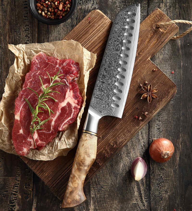 7" Santoku Knife - Master Series (B30) - Xinzuo Australia