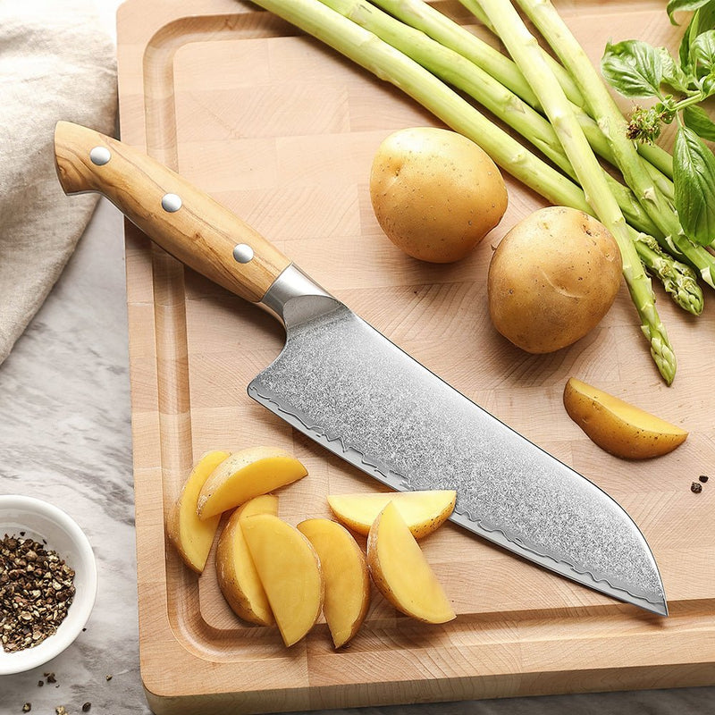 7" Santoku Knife - Pin Series (X020) - Xinzuo Australia