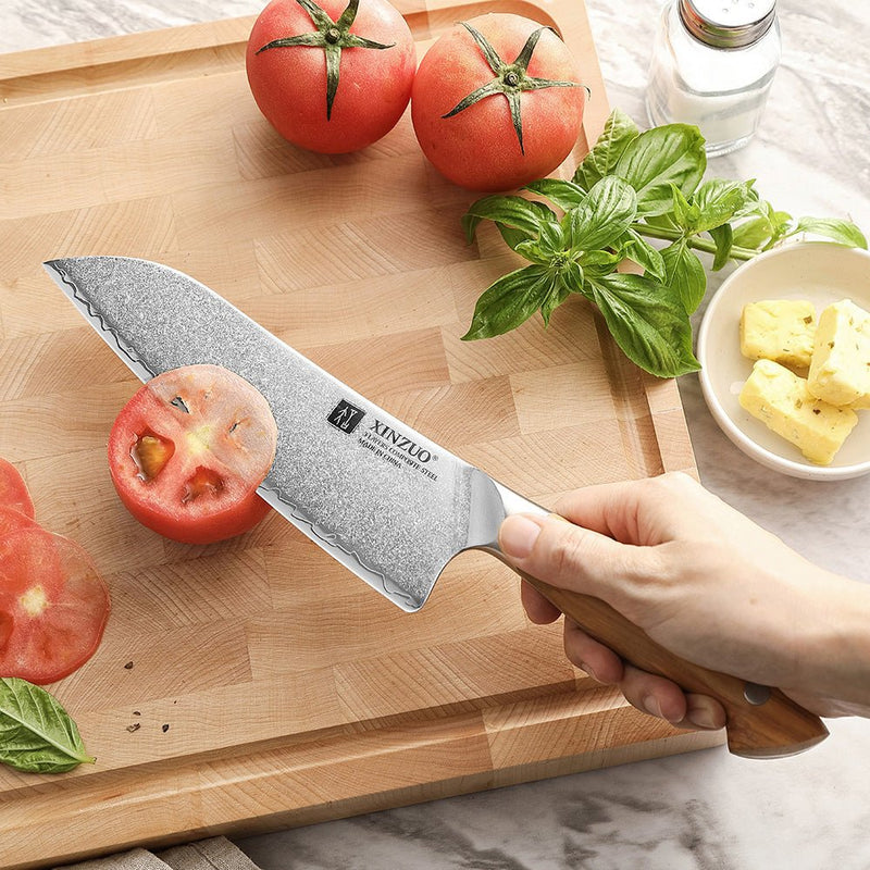 7" Santoku Knife - Pin Series (X020) - Xinzuo Australia
