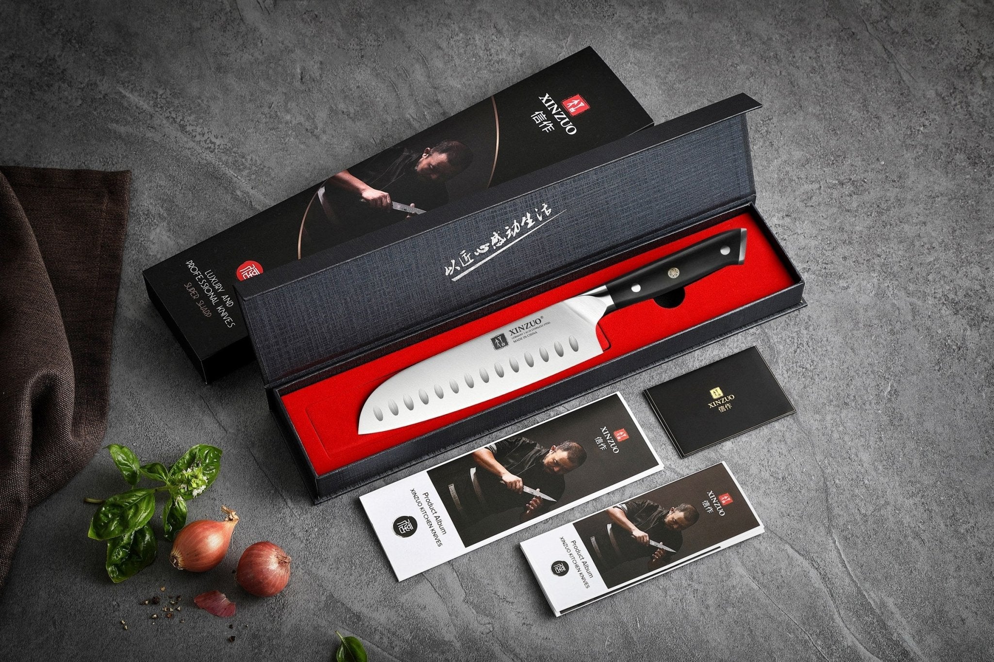 7" Santoku Knife - Yu Series (B13S) - Xinzuo Australia