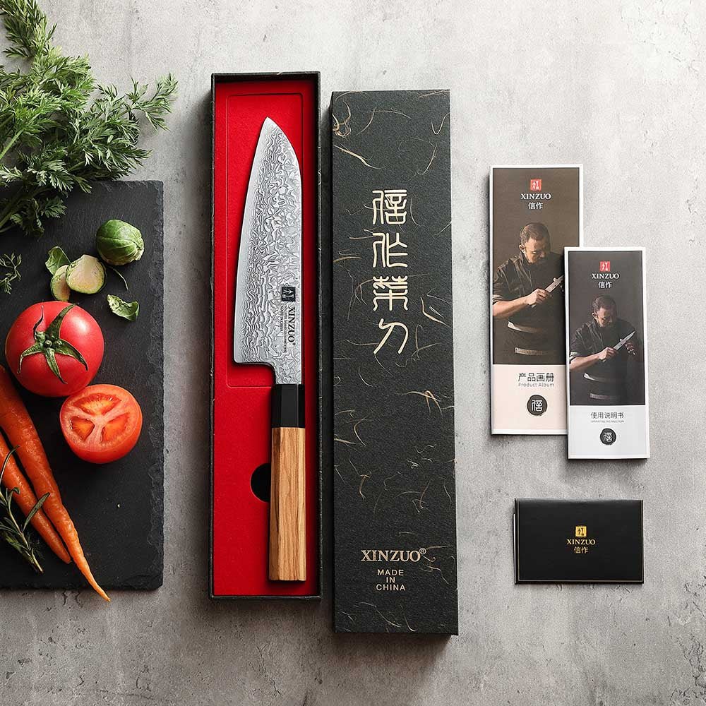 7" Santoku Knife - Zhen Series (PM8O) - Xinzuo Australia