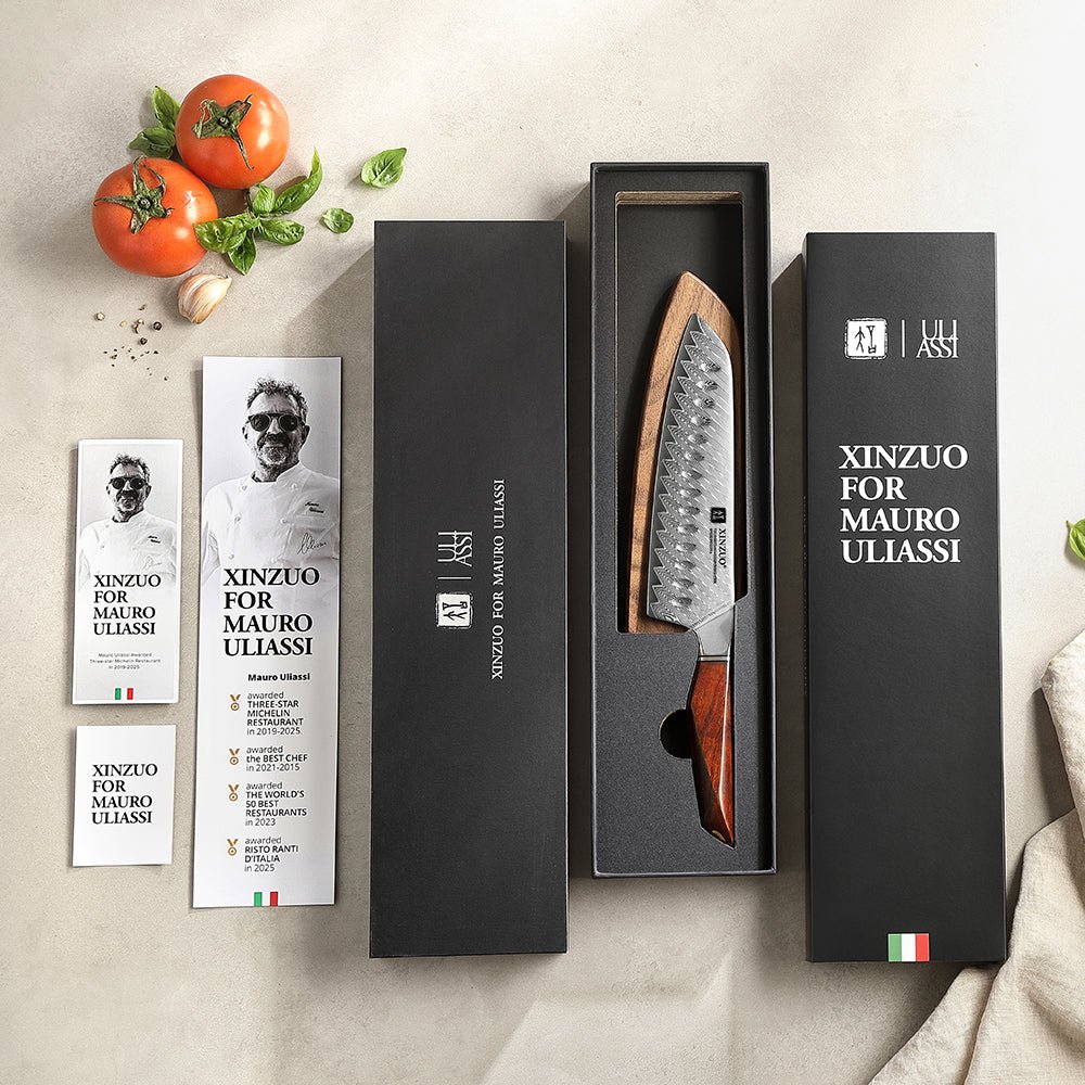 7.5" Santoku Knife - Uliassi Series (X03) - Xinzuo Australia