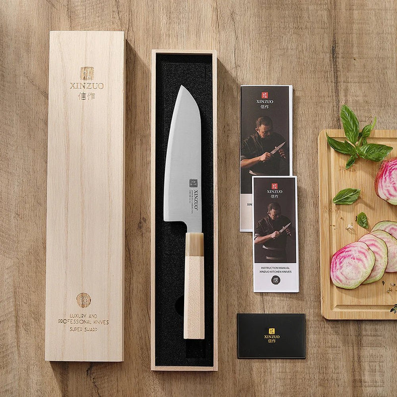 7.5" Santoku Knife - Zhen Series (PM8M) - Xinzuo Australia