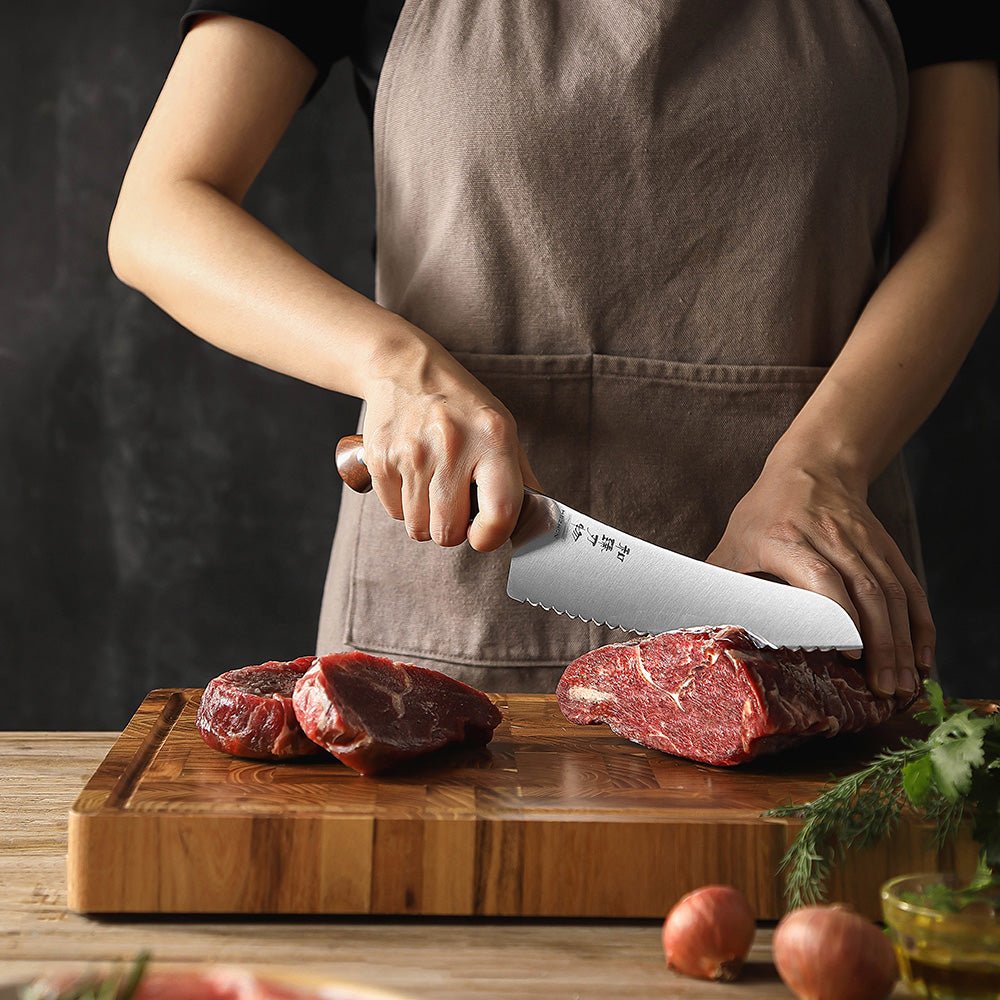A saw edge, not a slicing edge