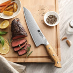 8" Granton Edge Chef Knife - Pin Series (X02O) - Xinzuo Australia