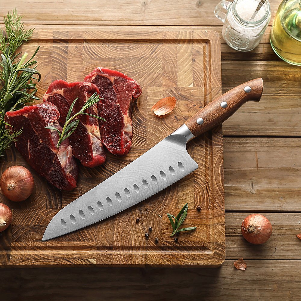 8" Granton - Edge Chef Knife X02 - Xinzuo Australia