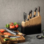 8-Piece Damascus Knife Block Set - Mo Series (X06) - Xinzuo Australia