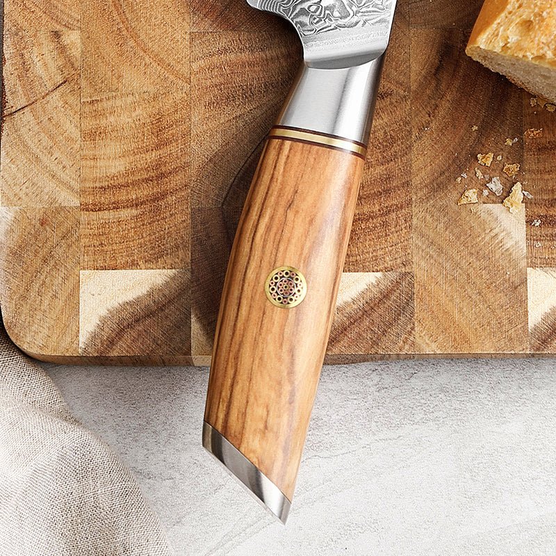 Olive wood and copper rivets