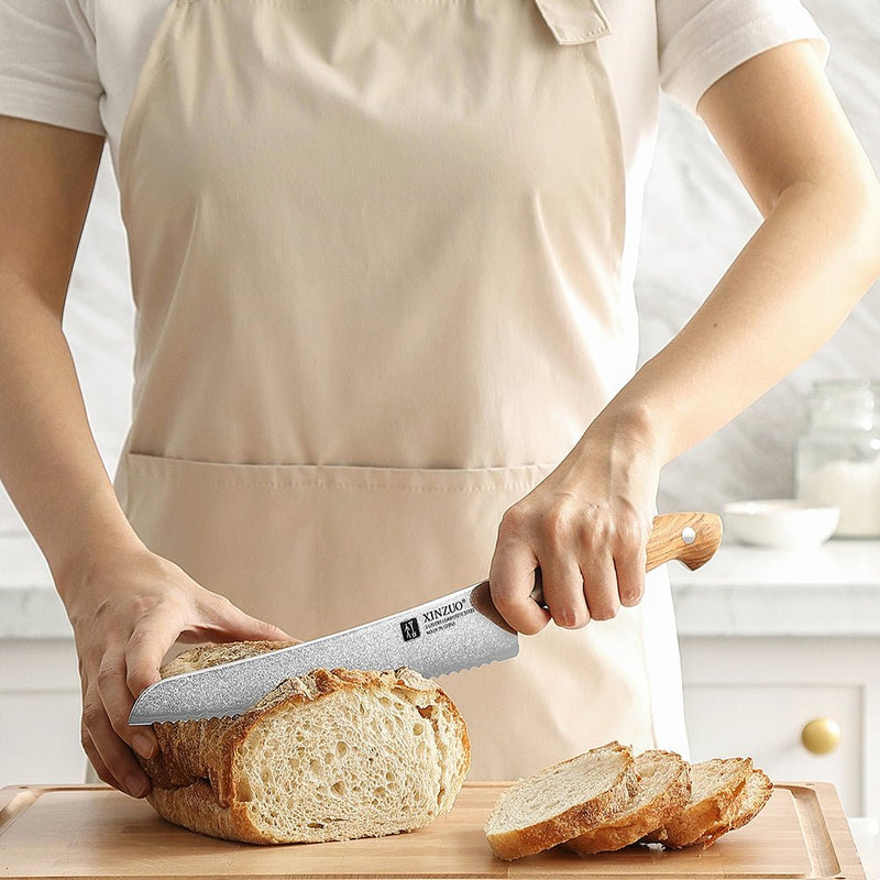 8.5" Bread Knife - Pin Series (X02O) - Xinzuo Australia