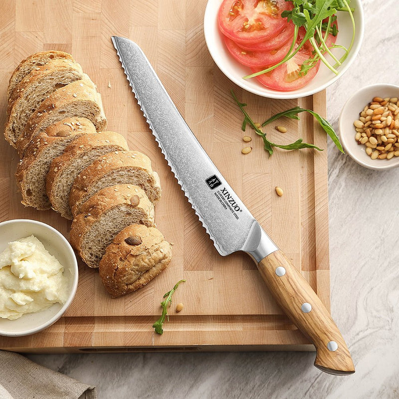 8.5" Bread Knife - Pin Series (X02O) - Xinzuo Australia