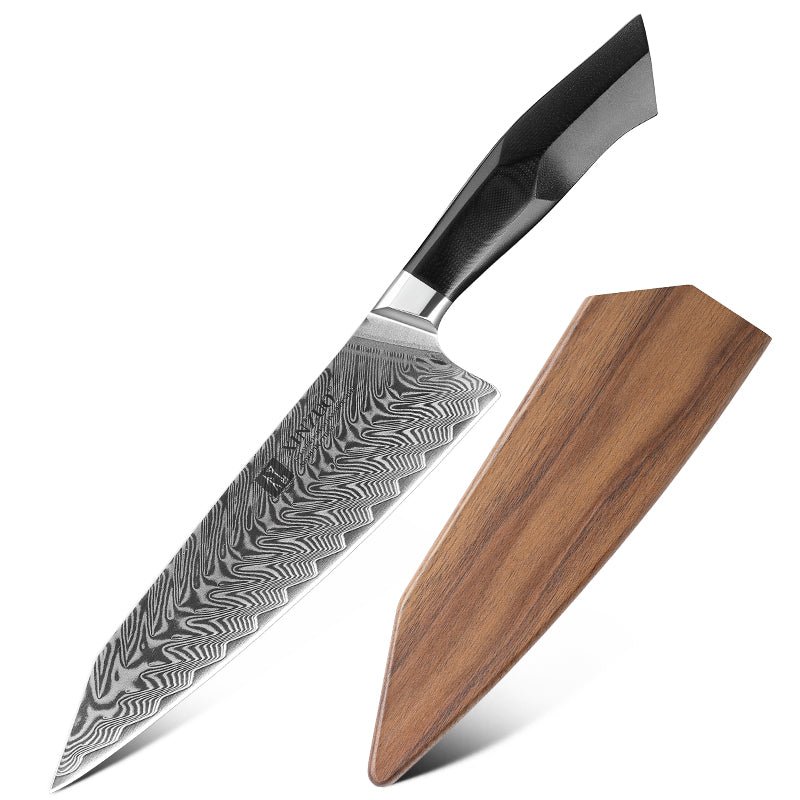 8.5" Bunka Knife with Wooden Sheath - Feng Series (B32)