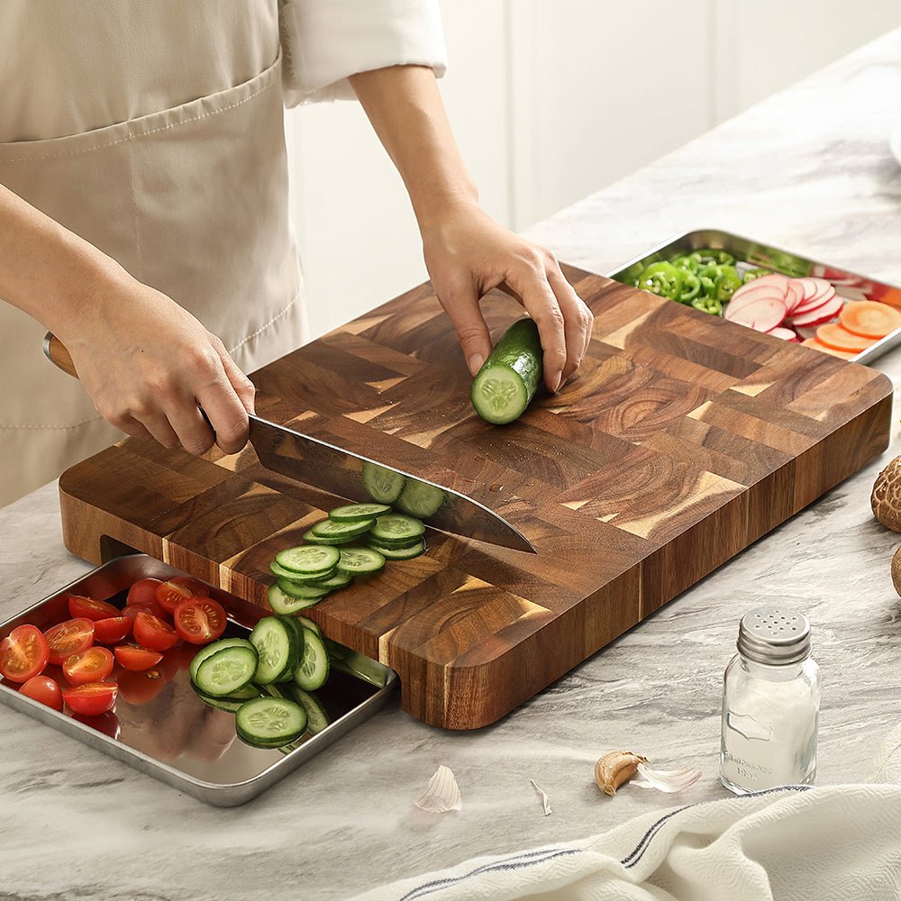 Acacia End Grain Medium Chopping Board - Xinzuo Australia