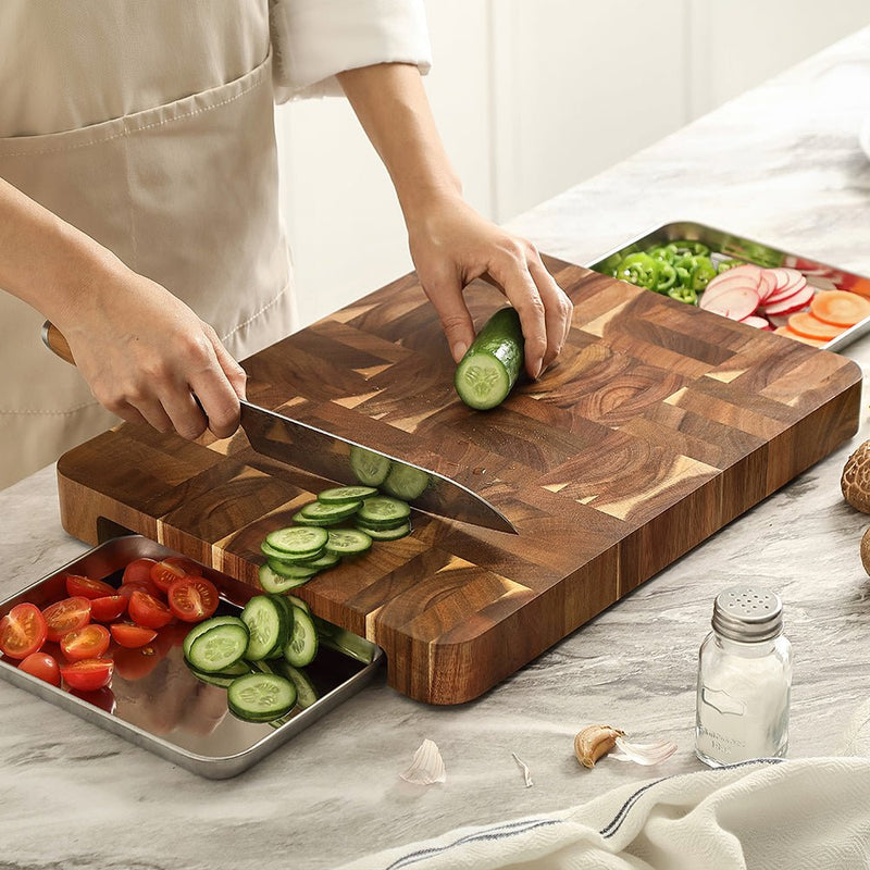 Acacia End Grain Medium Chopping Board - Xinzuo Australia