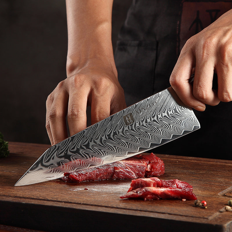 8.5" Bunka Knife with Wooden Sheath - Feng Series (B32) - image 4