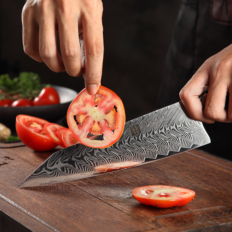 8.5" Bunka Knife with Wooden Sheath - Feng Series (B32) - image 5