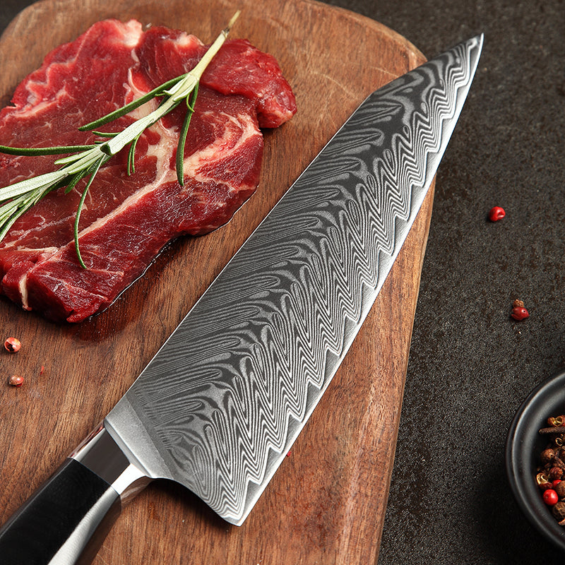 8.5" Bunka Knife with Wooden Sheath - Feng Series (B32) - image 7