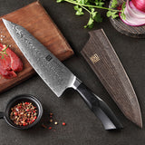 8.5" Bunka Knife with Wooden Sheath - Feng Series (B32)
