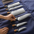 Canvas & Leather 8 - Slot Knife Roll - Xinzuo Australia