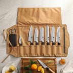 Canvas & Leather 8 - Slot Knife Roll - Xinzuo Australia