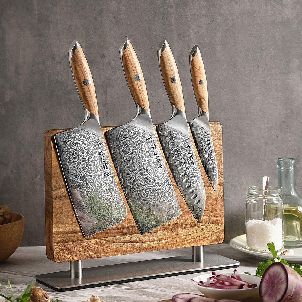 Double - Sided Freestanding Magnetic Knife Holder - Xinzuo Australia