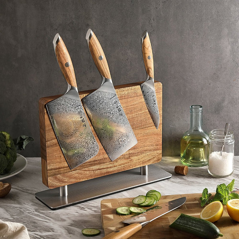 Double - Sided Freestanding Magnetic Knife Holder - Xinzuo Australia