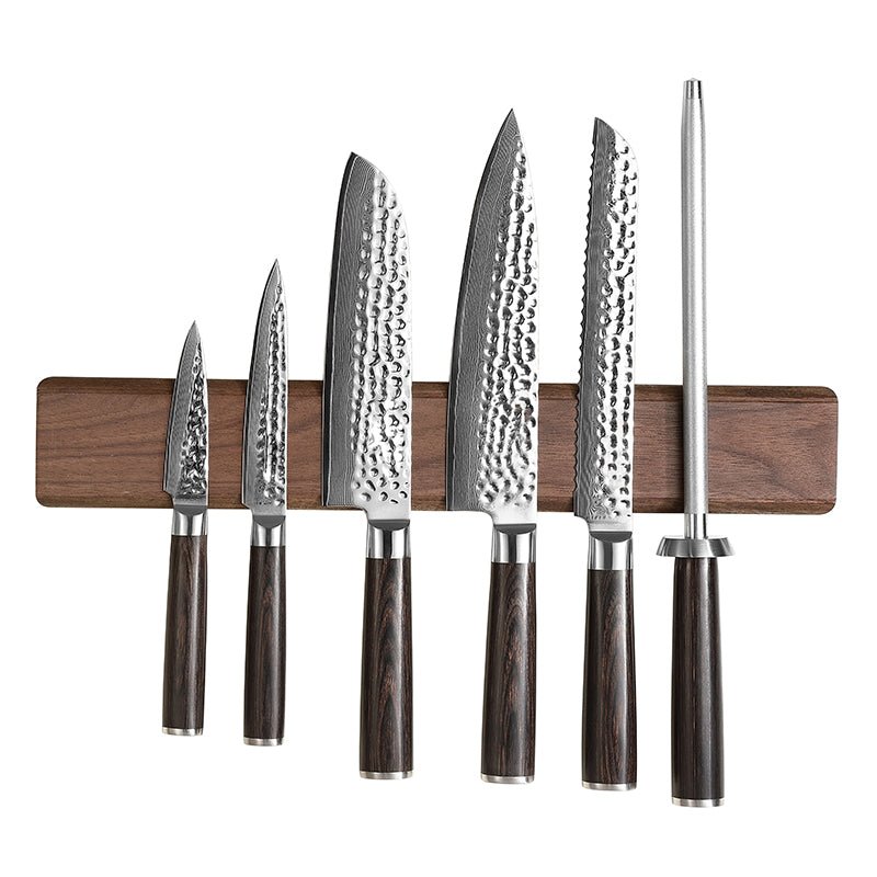 HEZHEN 40cm Walnut Magnetic Knife Holder / Strip - Xinzuo Australia