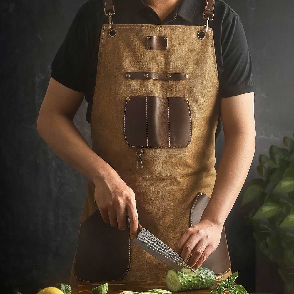 Xinzuo Canvas & Leather Chef Apron - Xinzuo Australia