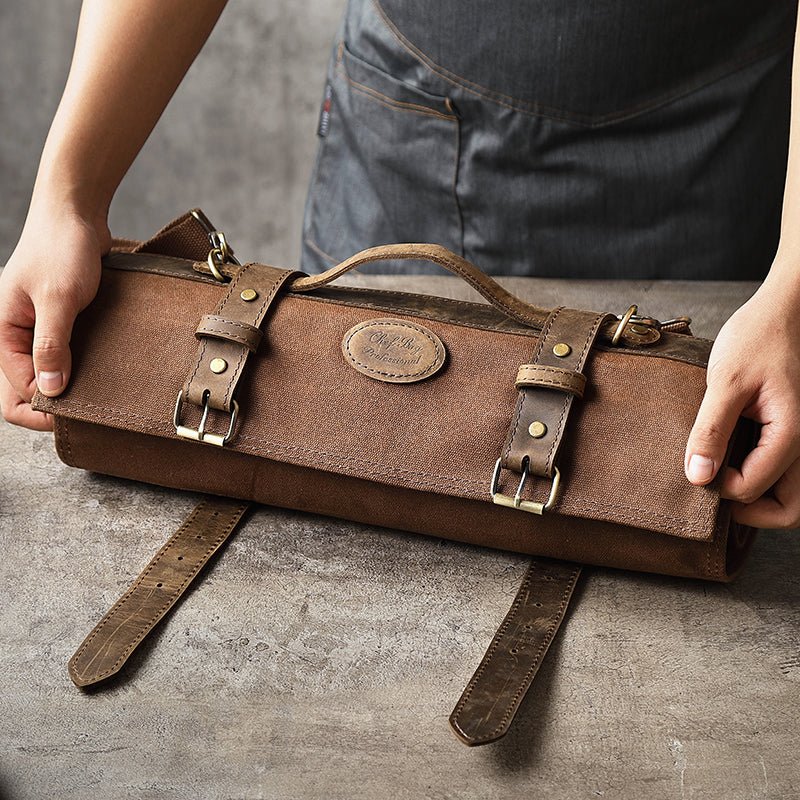 Xinzuo Premium Leather Vintage Knife Roll Bag - Xinzuo Australia